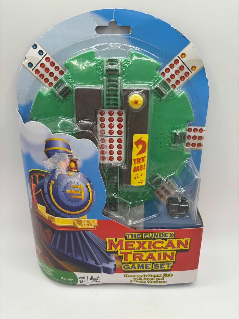 Mexican Train Game Set Dominos 2008 Fundex Electronic Game New Works SEE VIDEO